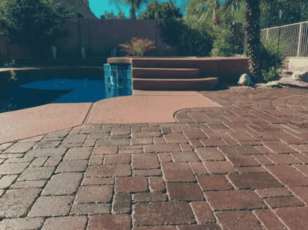 Stunning High Saturation Brick Red Pavers Locking Joints